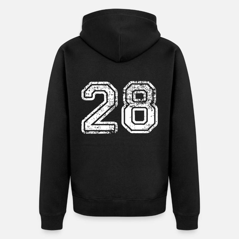 28 - Veste à capuche bio Premium Unisexe - noir