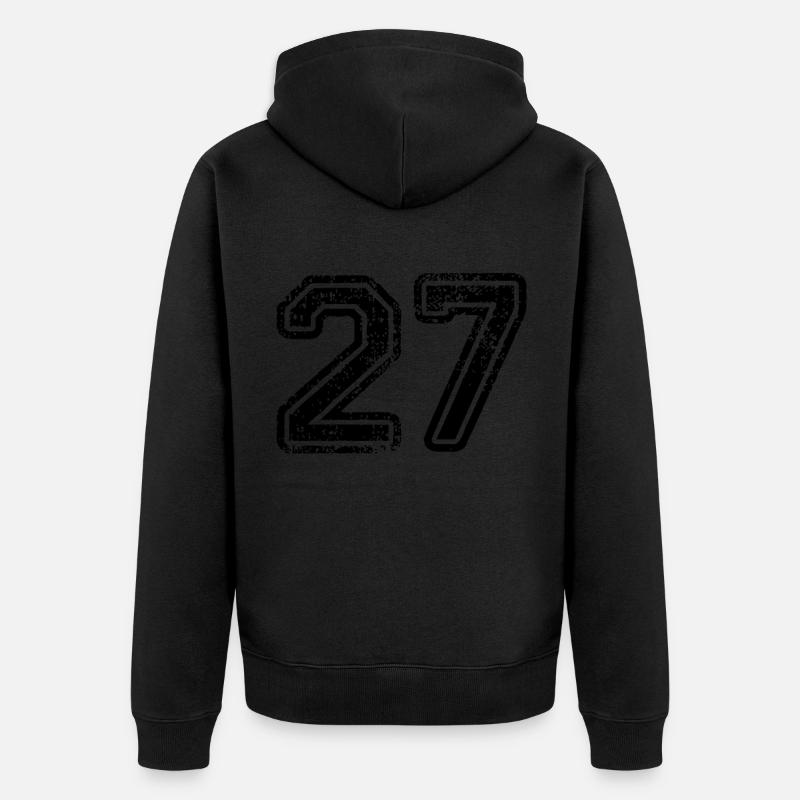 27 - Veste à capuche bio Premium Unisexe - noir