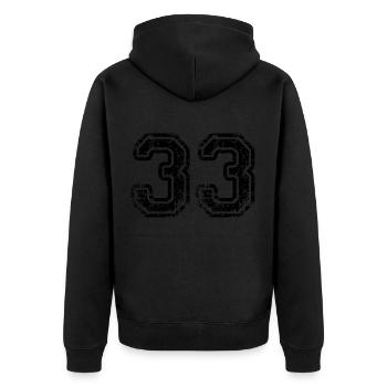 33 - Veste à capuche bio Premium Unisexe - noir - Dos - Nico (187cm)