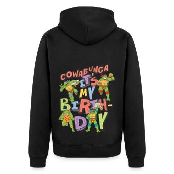 Teenage Mutant Ninja Turtles It's My Birthday - Unisex Premium Organic Zip Hoodie - black - Back - Nico (187cm)