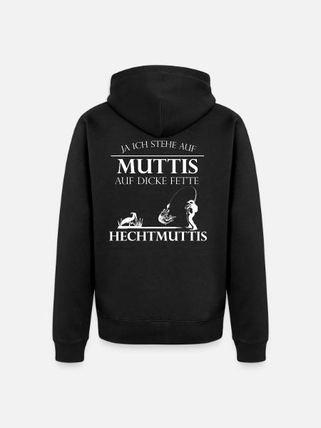 Hecht Angler - Unisex Premium Bio Zip Hoodie - Schwarz