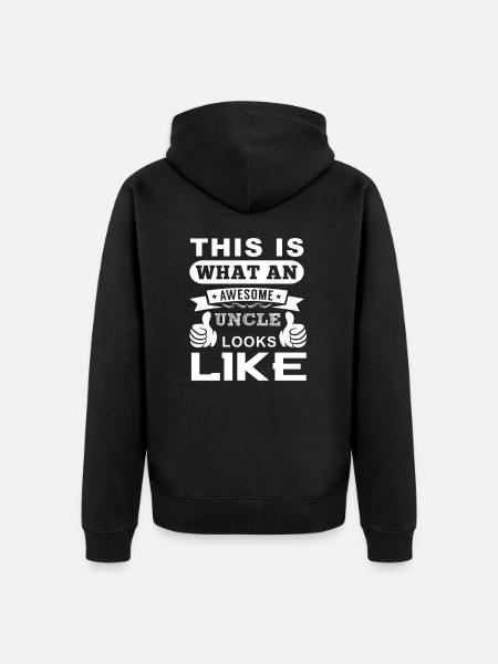 Sådan ser en fantastisk onkel ud - Premium økologisk unisex-hættejakke - sort