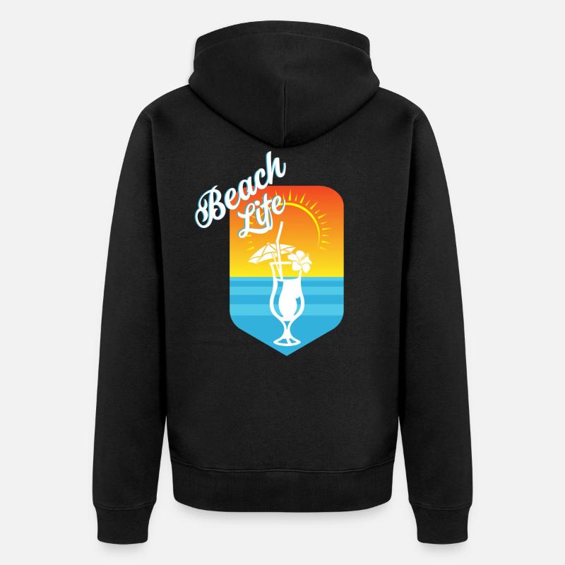 plage - Veste à capuche bio Premium Unisexe - noir