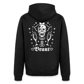 Crâne Crâne Bride JGA 128 - Veste à capuche bio Premium Unisexe - noir - Dos - Nico (187cm)
