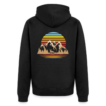 Randonnée Outdoor Adventure - Veste à capuche bio Premium Unisexe - noir - Dos - Nico (187cm)