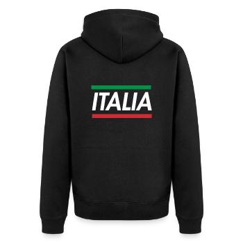 Italia - Veste à capuche bio Premium Unisexe - noir - Dos - Nico (187cm)
