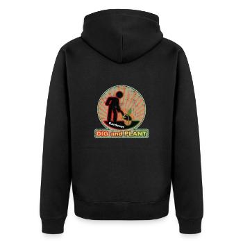 Plantes plantes Fleurs - Veste à capuche bio Premium Unisexe - noir - Dos - Nico (187cm)