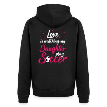 Balles d'amour football - Veste à capuche bio Premium Unisexe - noir - Dos - Nico (187cm)