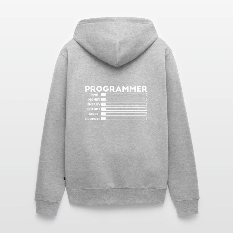 Programmierer Nerd computer HTML Unisex Premium Bio Zip Hoodie