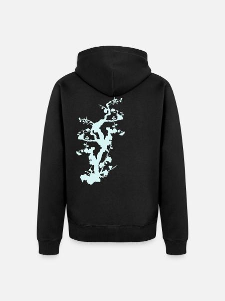 Sakura Shadow 影の桜 - Unisex Premium Organic Zip Hoodie - black