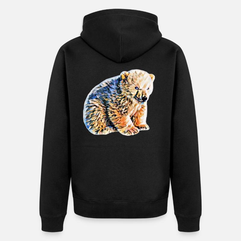 Ours polaire - Veste à capuche bio Premium Unisexe - noir