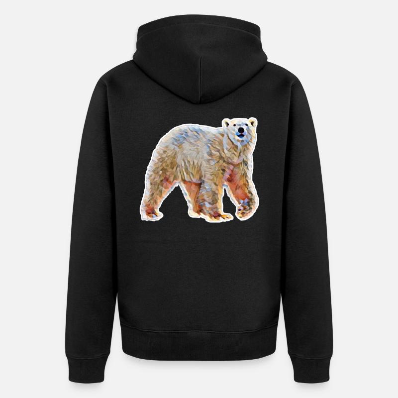Ours polaire - Veste à capuche bio Premium Unisexe - noir