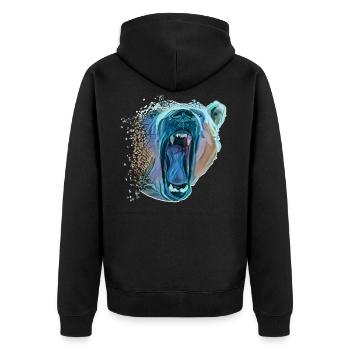 Ours polaire - Veste à capuche bio Premium Unisexe - noir - Dos - Nico (187cm)