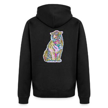Tiger - Veste à capuche bio Premium Unisexe - noir - Dos - Nico (187cm)