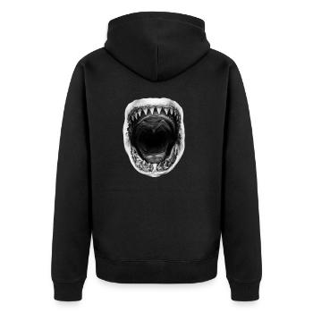 Requin - Veste à capuche bio Premium Unisexe - noir - Dos - Nico (187cm)