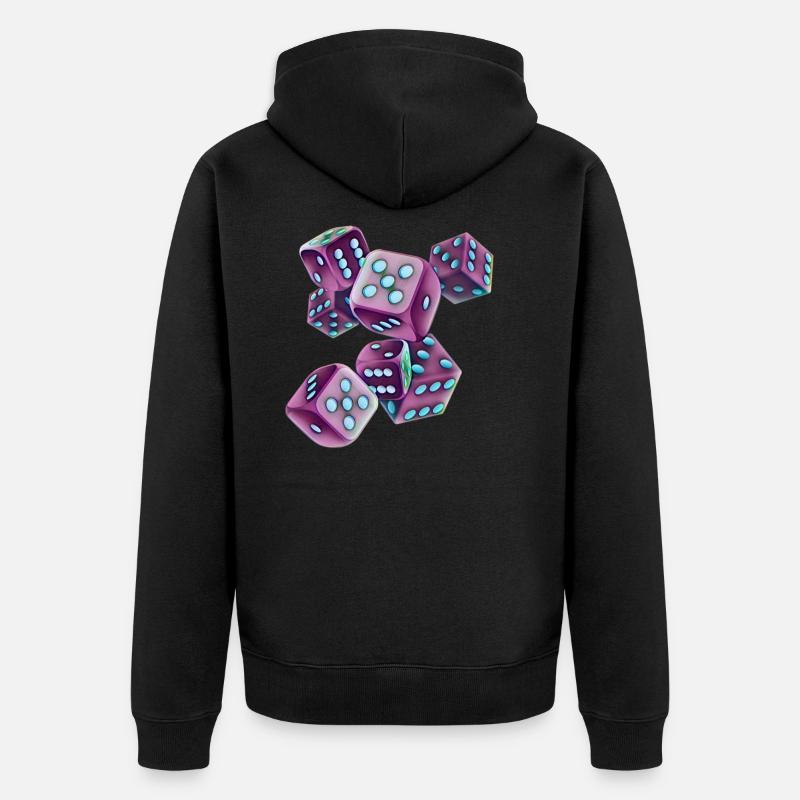 Dés - Veste à capuche bio Premium Unisexe - noir