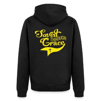 Sauvé par la grâce - Veste à capuche bio Premium Unisexe - noir - Dos - Nico (187cm)