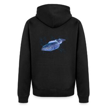 Moray eel - Unisex Premium Organic Zip Hoodie - black - Back - Nico (187cm)