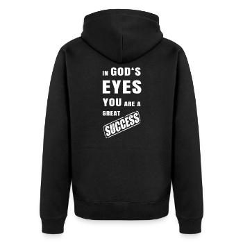 Jésus est Seigneur, sauve, Christ, Bible, Dieu - Veste à capuche bio Premium Unisexe - noir - Dos - Nico (187cm)