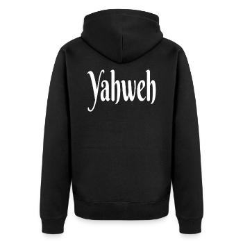 Jésus est Seigneur, sauve, Christ, Yahweh, Bible, Dieu - Veste à capuche bio Premium Unisexe - noir - Dos - Nico (187cm)