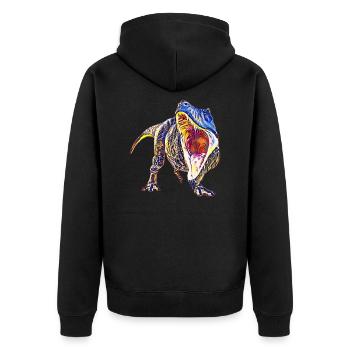 T-Rex - Veste à capuche bio Premium Unisexe - noir - Dos - Nico (187cm)
