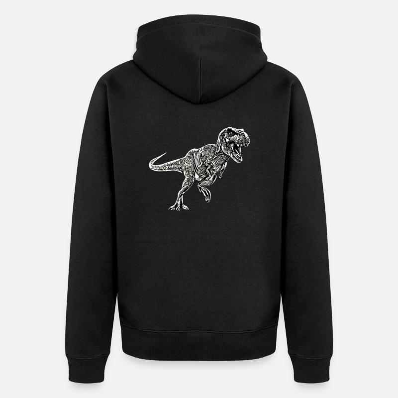 T-Rex - Veste à capuche bio Premium Unisexe - noir