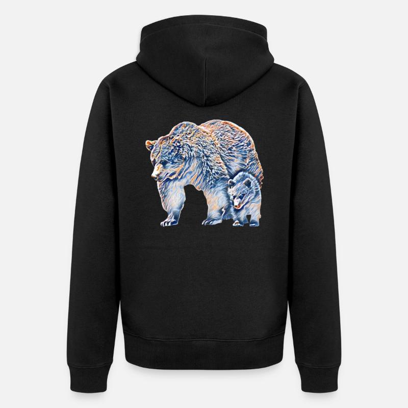 Ours - Veste à capuche bio Premium Unisexe - noir