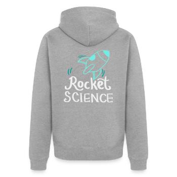 Chemise Rocket Science pour Science nerd - Veste à capuche bio Premium Unisexe - gris chiné - Dos - Nico (187cm)