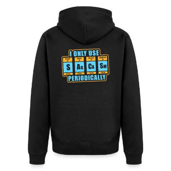 Chemises de chimie pun pour science nerd - Veste à capuche bio Premium Unisexe - noir - Dos - Nico (187cm)