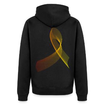 Cool, abstract and futuristic pattern - Unisex Premium Organic Zip Hoodie - black - Back - Nico (187cm)
