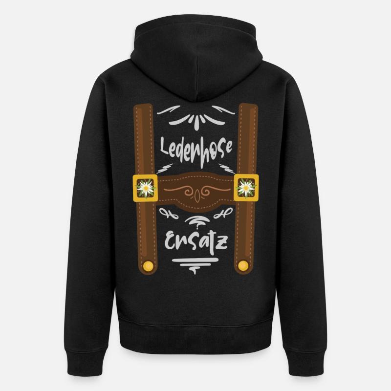 LederHosen (édition de rechange) - Veste à capuche bio Premium Unisexe - noir