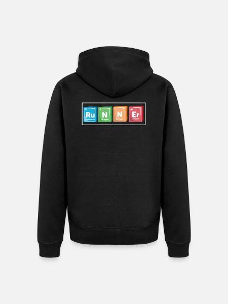 Periodic table runner - Unisex Premium Bio Zip Hoodie - Schwarz