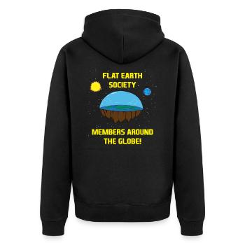 Terre plate - Veste à capuche bio Premium Unisexe - noir - Dos - Nico (187cm)