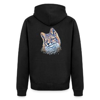 Renard - Veste à capuche bio Premium Unisexe - noir - Dos - Nico (187cm)