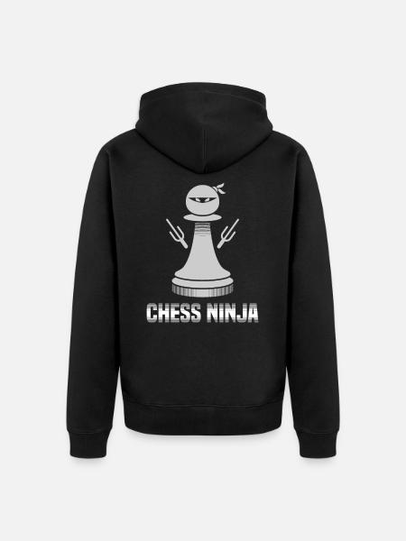 Chess ninja - Unisex Premium Organic Zip Hoodie - black