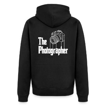 photographe - Veste à capuche bio Premium Unisexe - noir - Dos - Nico (187cm)