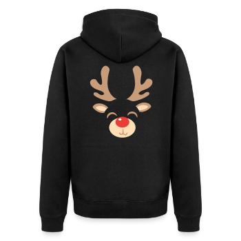 renne - Veste à capuche bio Premium Unisexe - noir - Dos - Nico (187cm)