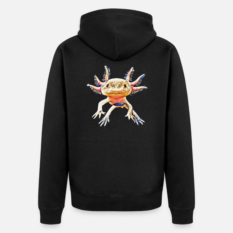 Axolotl - Veste à capuche bio Premium Unisexe - noir
