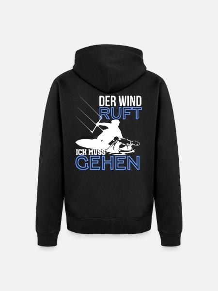 Kitesurfer - Unisex Premium Bio Zip Hoodie - Schwarz