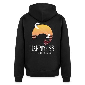 surfeur - Veste à capuche bio Premium Unisexe - noir - Dos - Nico (187cm)