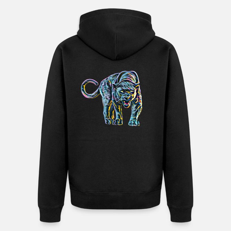 Panthère - Veste à capuche bio Premium Unisexe - noir