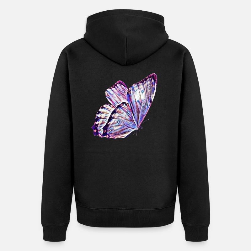 Papillon - Veste à capuche bio Premium Unisexe - noir