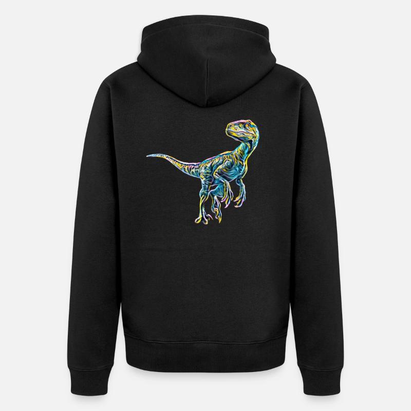 Velociraptor - Veste à capuche bio Premium Unisexe - noir