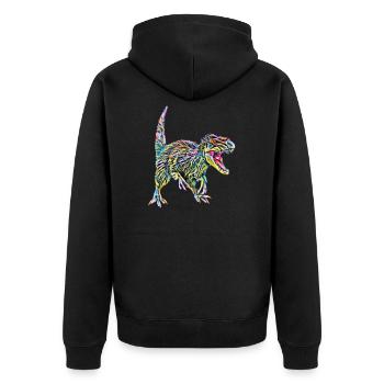 Dinosaures - Veste à capuche bio Premium Unisexe - noir - Dos - Nico (187cm)