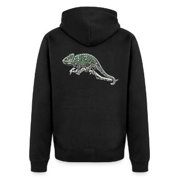 Caméléon - Veste à capuche bio Premium Unisexe - noir - Dos - Nico (187cm)