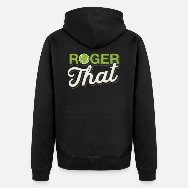 Roger ce tennis - Veste à capuche bio Premium Unisexe - noir