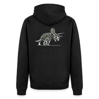 Triceratops - Veste à capuche bio Premium Unisexe - noir - Dos - Nico (187cm)