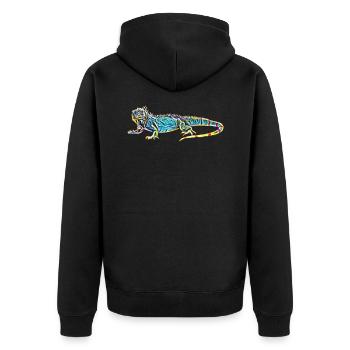 Iguane - Veste à capuche bio Premium Unisexe - noir - Dos - Nico (187cm)