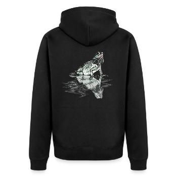 Iguane - Veste à capuche bio Premium Unisexe - noir - Dos - Nico (187cm)