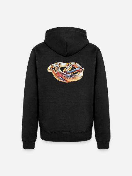 Snake - Unisex Premium Organic Zip Hoodie - black